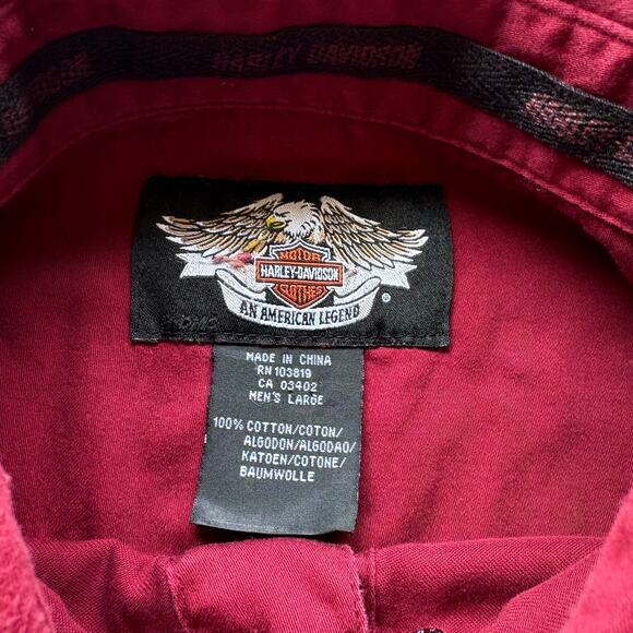 Vintage Y2k Unique Harley Embroidered Shirt - Picture 3 of 5